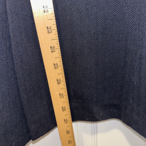 Jos A. Bank Tailored Fit Navy Herringbone Blazer 43R Gold Buttons Preppy Dad - Picture 9 of 16